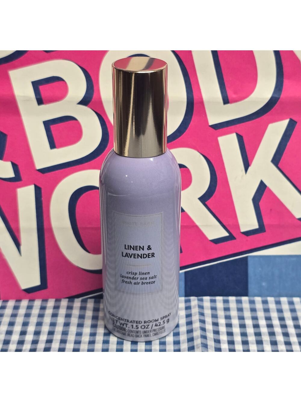 BBW Linen & Lavender Home Fragrance Room Spray White Barn
